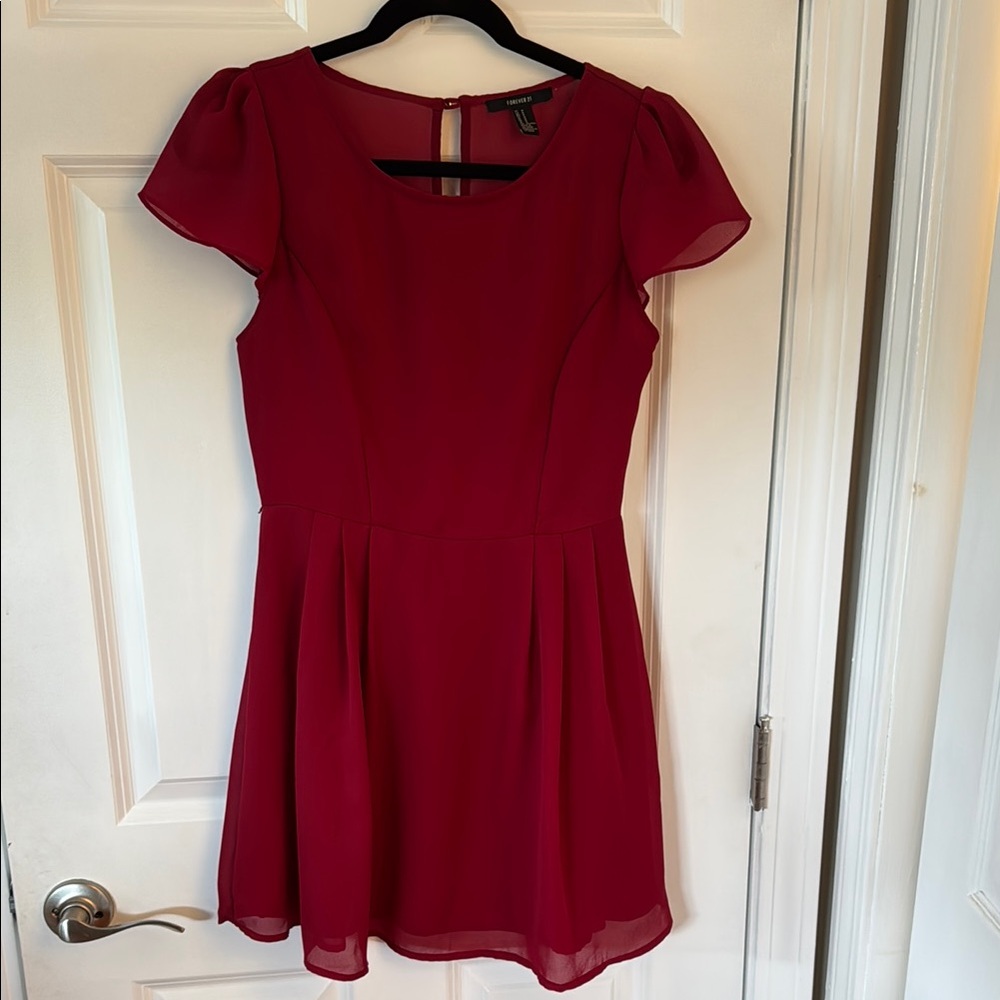 Forever 21 Red Fit and Flare Mini Dress